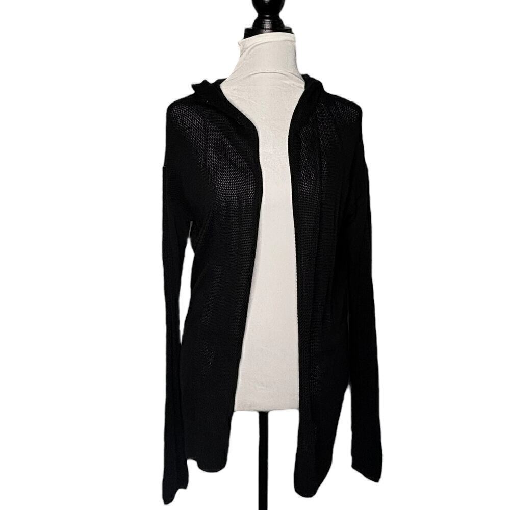 Lululemon Still Movement Wrap Open Cardigan Black Size 8 - Picture 2 of 11